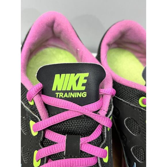 Nike Flex Supreme TR‎ Running Shoes Women 10- 537509-046 Mesh Low Top Black Pink - Picture 5 of 9